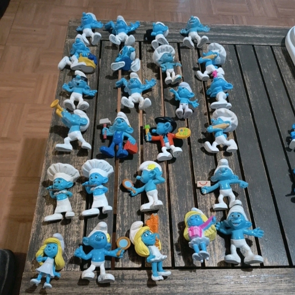 Smurf Character Figurine Collection - Blue and White
